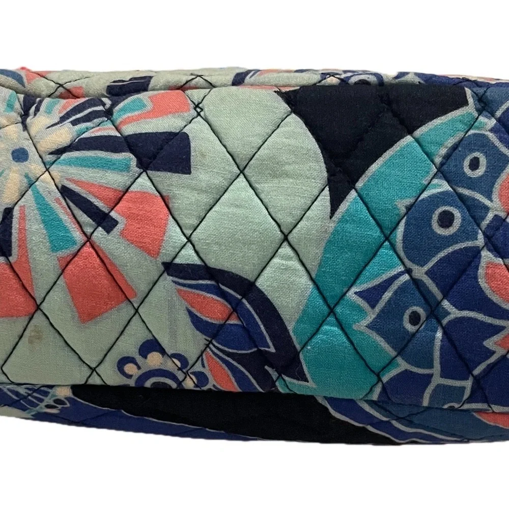 Vera Bradley Cosmetic Bag Lotus Flower Swirl Quilted